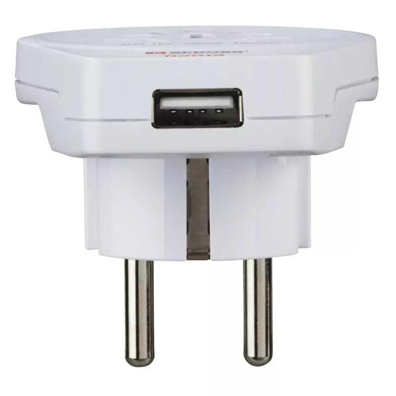 Hama Welt-auf-Europa USB-Netzsteckeradapter Universal Weiß