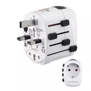 Hama World Travel Pro Netzadapter Universal Weiß