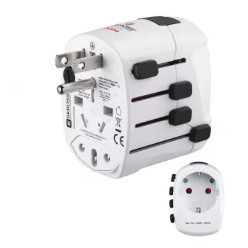 Hama World Travel Pro Netzadapter Universal Weiß