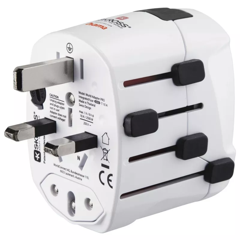Hama World Travel Pro Netzadapter Universal Weiß