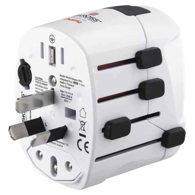 Hama World Travel Pro Netzadapter Universal Weiß