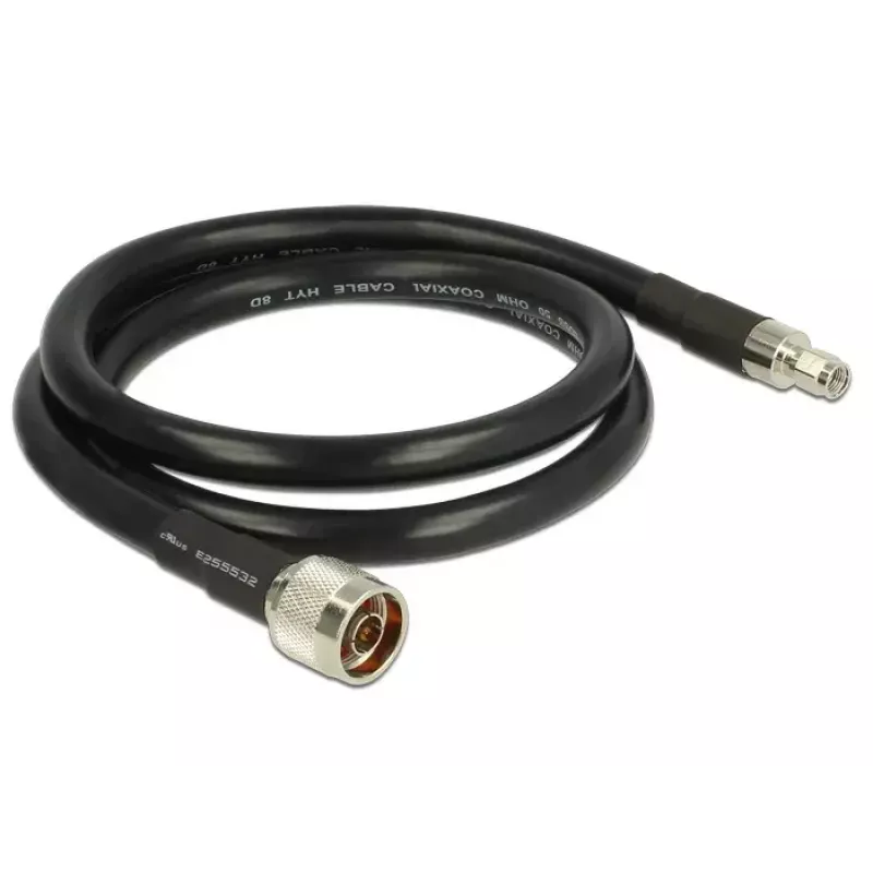 Koaxialkabel DeLOCK 1 m N/RP-SMA CFD400 LLC400 Schwarz