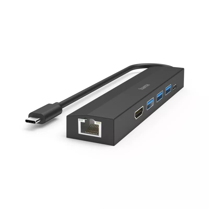 Hama 00200144 interface hub USB 3.2 Gen 1 (3.1 Gen 1) Type-C 5000 Mbit/s Schwarz