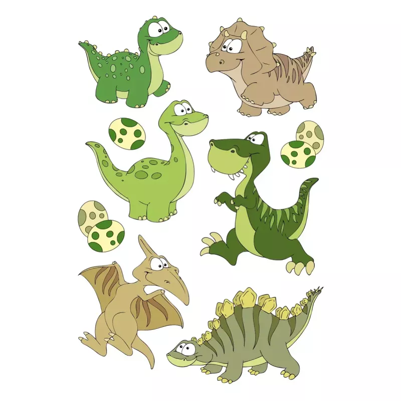 Dekosticker HERMA 15512 Mehrfarbig Dinosaurier 9 Stück
