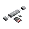 Equip Kartenleser mit USB 3.0 Hub, OTG, MicroSD (TransFlash), MicroSDHC, SD, SDHC, Grau, CE & RoHS, USB 3.2 Gen 1 (3.1 Gen 1) Typ-A/Typ-C, 202 mm, 12 mm
