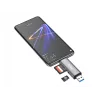 Equip Kartenleser mit USB 3.0 Hub, OTG, MicroSD (TransFlash), MicroSDHC, SD, SDHC, Grau, CE & RoHS, USB 3.2 Gen 1 (3.1 Gen 1) Typ-A/Typ-C, 202 mm, 12 mm