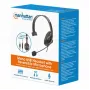 Manhattan Mono Over-Ear Headset (USB), Reversible Microphone Boom (gepolstert), Einzelhandelsverpackung, In-Line-Lautstärke-/Stummschaltsteuerung, Gepolstertes Ohrkissen, USB-A für Ton- und Mikrofonnutzung, Kabel 2 m, Drei Jahre Garantie