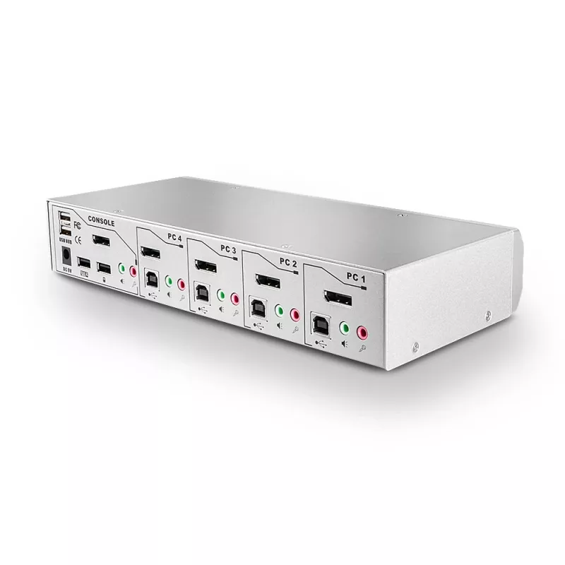 Lindy 4 Port KVM Switch Pro USB 2.0, DisplayPort 1.2 mit TTU