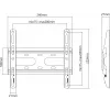 Manhattan Wandhalterung für TV & Monitore (fest, ultraflach), Für Bildschirme 23 Zoll bis 42 Zoll, VESA-Kompatibilität: alle zwischen 75 x 75 mm bis 200 x 200 mm – überprüfen Sie die Abmessungen der vier Befestigungslöcher auf der Rückseite des Bildschirms, um sicherzustellen, dass sie passt, Max. 45 kg, Schwarz, Halterung