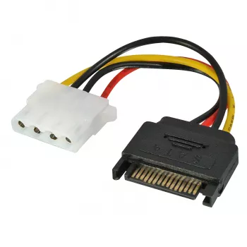 Lindy 0,15m SATA-Stromanschluss auf LP4-Stromkabel, Mehrfarbig, Stecker, Buchse, Gerade, Gerade