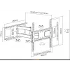 Equip 32 Zoll-55 Zoll Gelenk-TV-Wandhalterung, 200 x 200 mm, 400 x 400 mm, -20 - 10°, -90 - 90°, Stahl, Schwarz