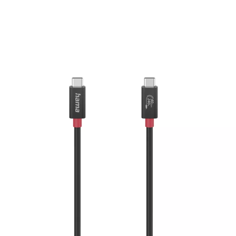 Hama 00200779 USB-Kabel USB4 Gen 3x2 1 m USB C Schwarz
