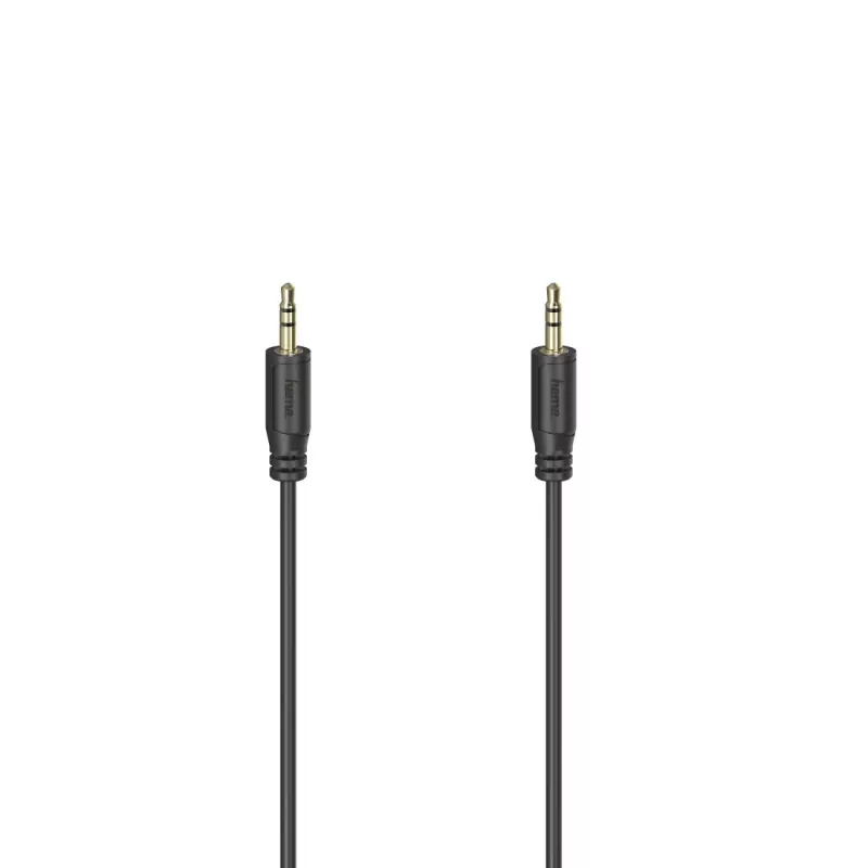Hama Flexi-schlank Audiokabel 0,75 m 3,5 mm Schwarz Stecker auf Stecker vergoldet
