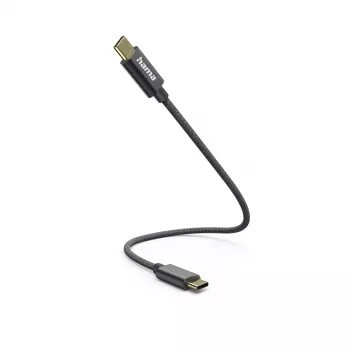Hama 00201604 USB-Kabel USB 2.0 0,2 m USB C Schwarz