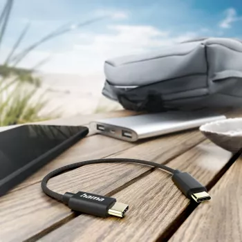 Hama 00201604 USB-Kabel USB 2.0 0,2 m USB C Schwarz