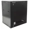 Intellinet 19-Zoll Netzwerkschrank - Wandmontage (Standard), 12HE, 600 mm tief, schwarz, zerlegt, max. 60 kg, auch für Tisch- oder Bodenaufstellung geeignet, nutzbare Tiefe 410 mm, Metall- und Glastür, Rückwand, abnehmbare Seitenwände, Wandmontageteile (z. B. Schrauben/Dübel) nicht im Lieferumfang enthalten