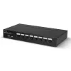 Lindy 8 Port DisplayPort 1.2, USB 2.0 und Audio KVM Switch, 3840 x 2160 Pixel, 4K Ultra HD, Rack-Montage, 1U, Schwarz