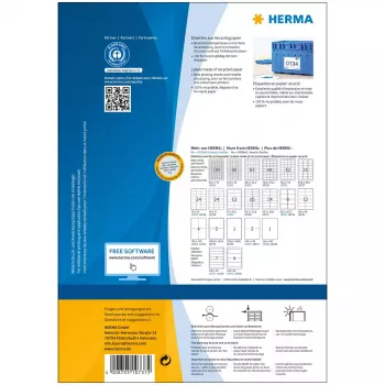 Selbstklebende Druckeretiketten HERMA 10737 Weiß 21x14,8 cm 160 Etiketten
