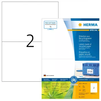 Selbstklebende Druckeretiketten HERMA 10737 Weiß 21x14,8 cm 160 Etiketten