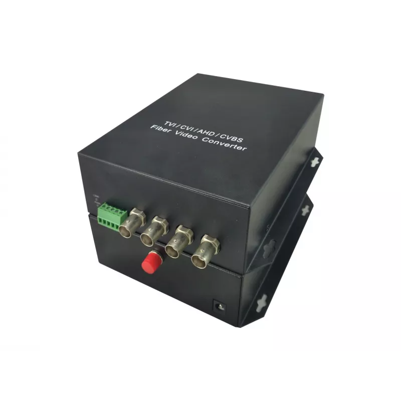 AV-Transmitter LevelOne 4-Kanal BNC über Glasfaser-Extender-Kit 20 km