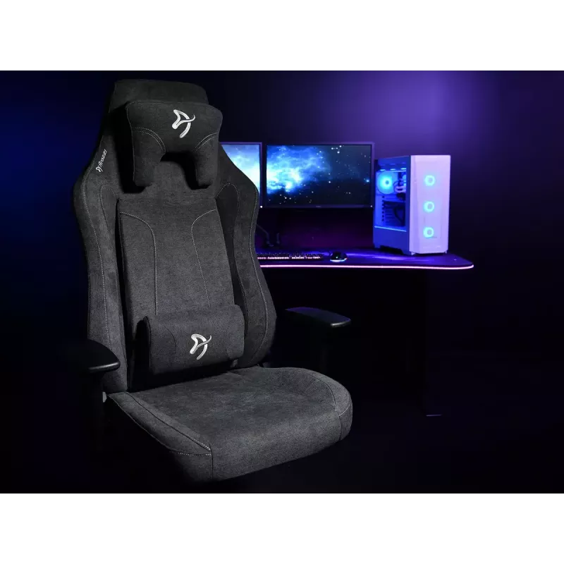 Gaming Chair Arozzi Vernazza XL Softfabric Dark Grau Ergonomic Design