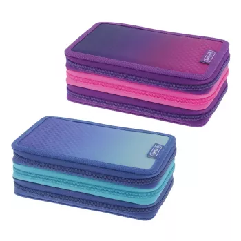 Herlitz TriCase Dip Dye 31-tlg. Blau Türkis Polyester 190x115x70 mm
