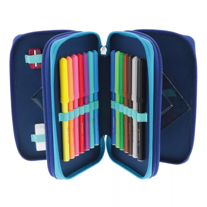 Herlitz TriCase Dip Dye 31-tlg. Blau Türkis Polyester 190x115x70 mm