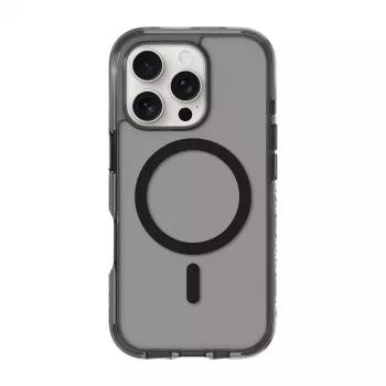 Handyhülle LAUT CRYSTAL MATTER X für iPhone 16 Pro, transparent/schwarz, PC+TPU, für 6,1 Zoll Bildschirm