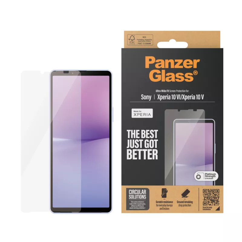 Displayschutz PanzerGlass Sony Xperia 10 VI Ultra-Wide Fit kratzfest stoßfest