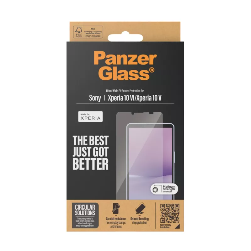 Displayschutz PanzerGlass Sony Xperia 10 VI Ultra-Wide Fit kratzfest stoßfest