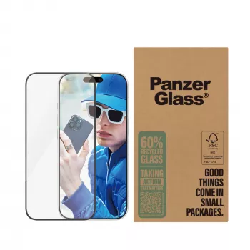 PanzerGlass ® Displayschutzfolie iPhone 16 Pro | Ultra-Wide Fit | BULK