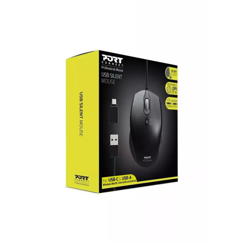 Maus Port Designs 900711 Rechtshänder USB Typ-A