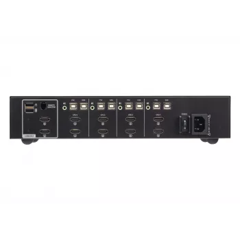 KVM-Switch ATEN 4-Port USB HDMI Dual Display Secure mit CAC (4 Computer, 4K UHD 3840×2160)