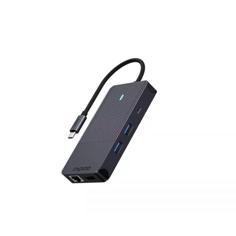 Rapoo UCM-2005 Schnittstellenkarten/Adapter 3,5 mm DisplayPort HDMI RJ-45 USB 3.2 Gen 1 USB Type-C