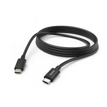 Hama Ladekabel, USB-C - USB-C, 3 m, schwarz