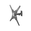 Equip 23 Zoll-55 Zoll Full-Motion TV-Wandhalterung, 100 x 100 mm, 400 x 400 mm, -8 - 5°, -90 - 90°, Edelstahl, Schwarz