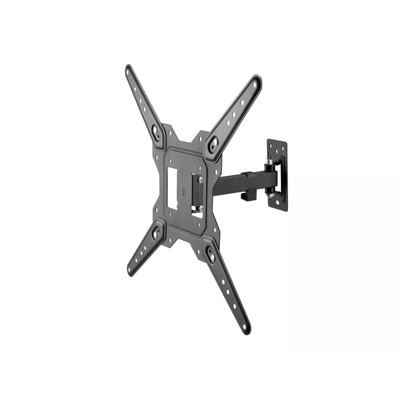 Equip 23 Zoll-55 Zoll Full-Motion TV-Wandhalterung, 100 x 100 mm, 400 x 400 mm, -8 - 5°, -90 - 90°, Edelstahl, Schwarz