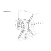 Equip 23 Zoll-55 Zoll Full-Motion TV-Wandhalterung, 100 x 100 mm, 400 x 400 mm, -8 - 5°, -90 - 90°, Edelstahl, Schwarz