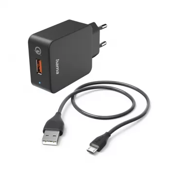 Hama 00201621 mobiles Ladegerät Smartphone, Tablet Schwarz AC Schnellladen Innenbereich