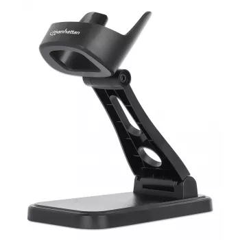 Manhattan Verstellbarer Barcode-Scanner-Ständer, Höhen- und Winkelverstellbar, geeignet für Barcode-Scanner Produkte 153997, 154116 und 154185, Schwarz, Lebenslange Garantie
