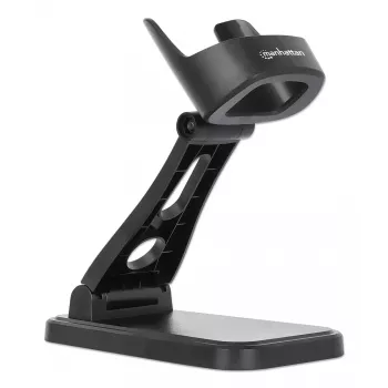 Manhattan Verstellbarer Barcode-Scanner-Ständer, Höhen- und Winkelverstellbar, geeignet für Barcode-Scanner Produkte 153997, 154116 und 154185, Schwarz, Lebenslange Garantie