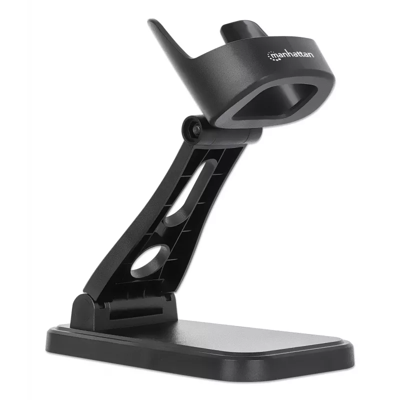 Manhattan Verstellbarer Barcode-Scanner-Ständer, Höhen- und Winkelverstellbar, geeignet für Barcode-Scanner Produkte 153997, 154116 und 154185, Schwarz, Lebenslange Garantie