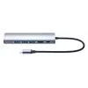Manhattan USB-C Dock/Hub, Anschlüsse (x6): Ethernet, HDMI, USB-A (x3) und USB-C, mit Power Delivery (PD) 100W – benötigt externes USB-C-Ladegerät (nicht im Lieferumfang). USB-betrieben (kein externes Netzteil erforderlich), wenn PD nicht verwendet wird