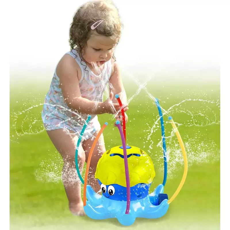 Wasserspiel-Sprinkler Jamara Mc Fizz Oktopus Rund Blau Gelb 3+ Jahre