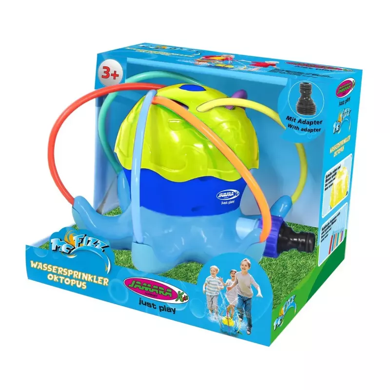 Wasserspiel-Sprinkler Jamara Mc Fizz Oktopus Rund Blau Gelb 3+ Jahre