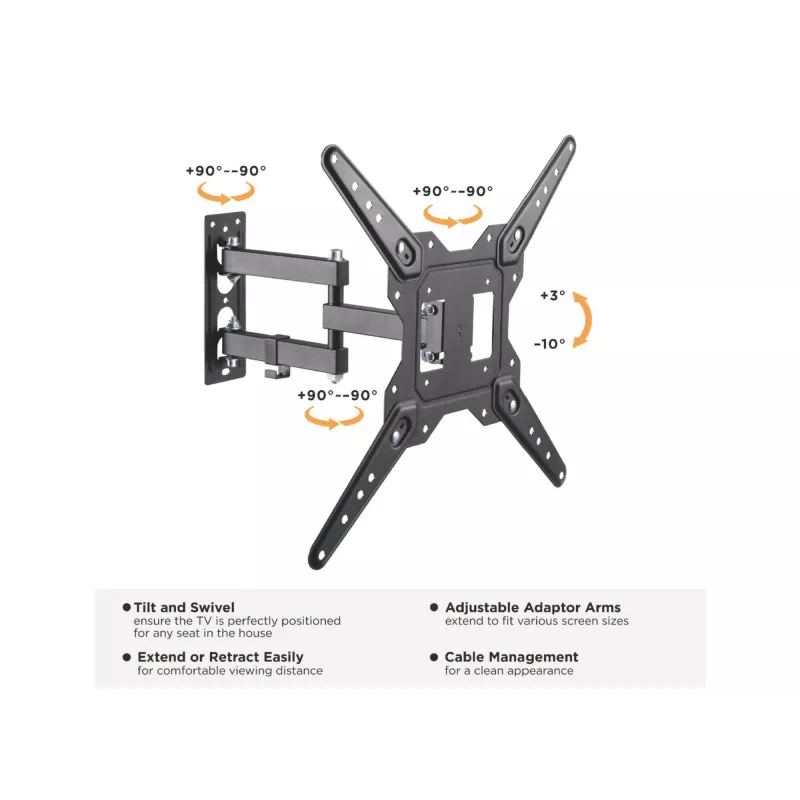 Equip 23 Zoll–55 Zoll Vollbewegliche TV-Wandhalterung
