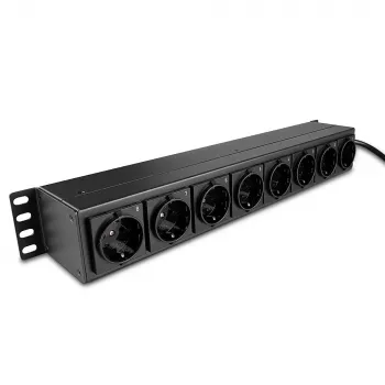Lindy 73025 Stromverteilungseinheit (PDU) 8 AC Ausgänge 1.5U Schwarz