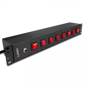 Lindy 73025 Stromverteilungseinheit (PDU) 8 AC Ausgänge 1.5U Schwarz