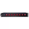 Lindy 73025 Stromverteilungseinheit (PDU) 8 AC Ausgänge 1.5U Schwarz