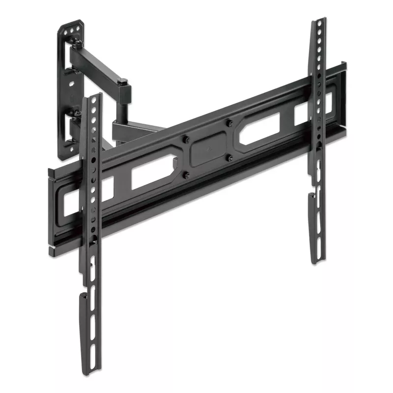 Manhattan Wall Mount für TV & Monitore (Full Motion), Für Bildschirme 32 Zoll bis 65 Zoll, VESA-Kompatibilität: alle zwischen 100x100 mm und 600x400 mm - überprüfen Sie die Abmessungen der vier Befestigungslöcher auf der Rückseite des Bildschirms, um sicherzustellen, dass sie passen, Max. 35 kg, Schwarz, Halterung, Lebenslange Garantie